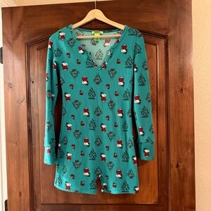 Peanuts Teal and Red Knit Fabric